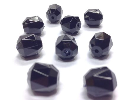 10MM Black Faceted Bead (100 pieces) Online