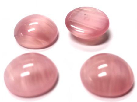 14MM Light Pink Quartz Glass Cabs (24 pieces) Cheap