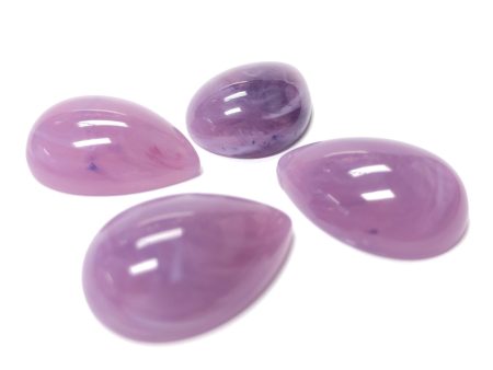 18X13MM Lilac  Agate Pear Acrylic Cab (72 pieces) Hot on Sale