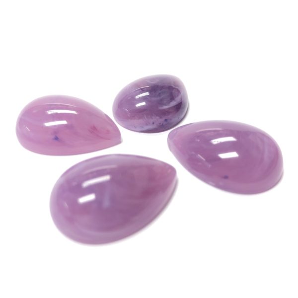 18X13MM Lilac  Agate Pear Acrylic Cab (72 pieces) Hot on Sale