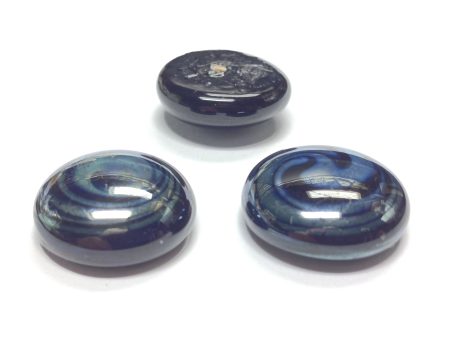 18MM Black Hematite Glass Cab (6 pieces) For Discount