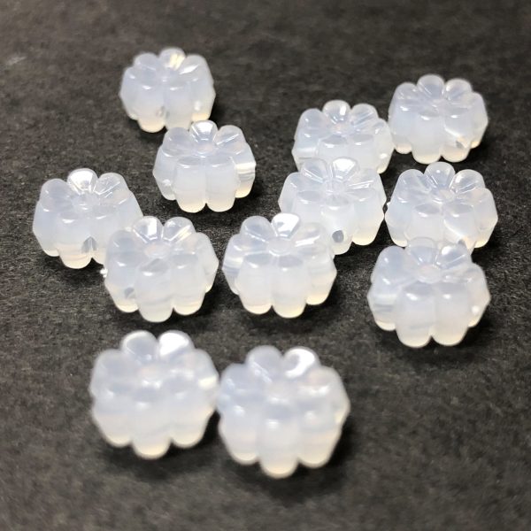 7MM White Opal Flower Acrylic Bead (144 pieces) Online