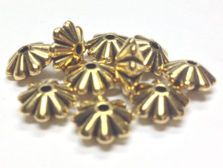 10X5MM Ant.Ham.Gold Daisy Rondel Bead (144 pieces) Sale