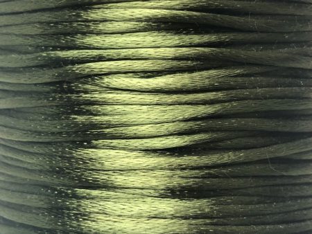 Size #2 - 3MM Dark Olive Green Satin Cord (Rattail) 144 Yds Online now