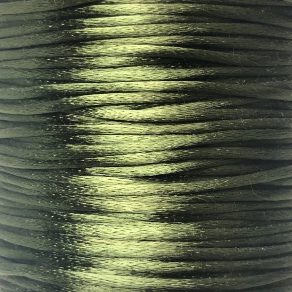 Size #2 - 3MM Dark Olive Green Satin Cord (Rattail) 144 Yds Online now