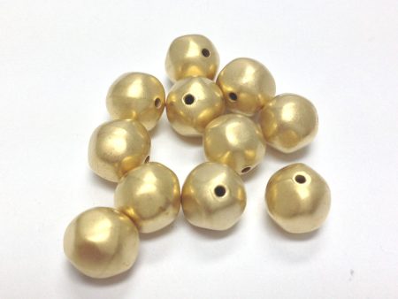 9MM Mat Ham.Gold Nugget Bead (72 pieces) Sale