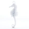 28X10MM White Seahorse Drop (72 pieces) on Sale