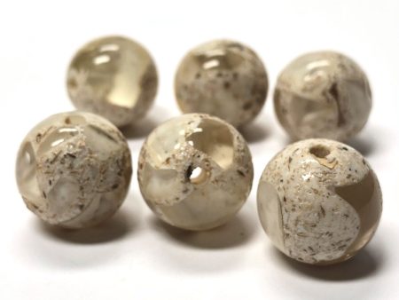 14MM  Sand Resin  Round Beads (12 pieces) For Cheap