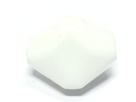 White Faceted Diamond Bead (24 pieces) For Cheap