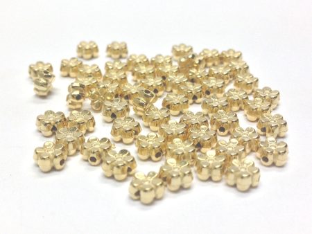 5MM Ham.Gold Flower Bead (144 pieces) Sale