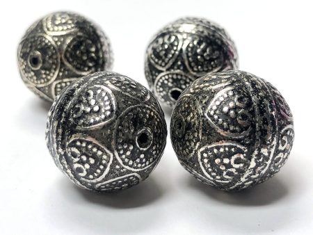 9MM Antique Silver Heart Bead (36 pieces) Discount