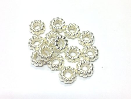 9MM Silver Fancy Ring Bead (144 pieces) Online Sale