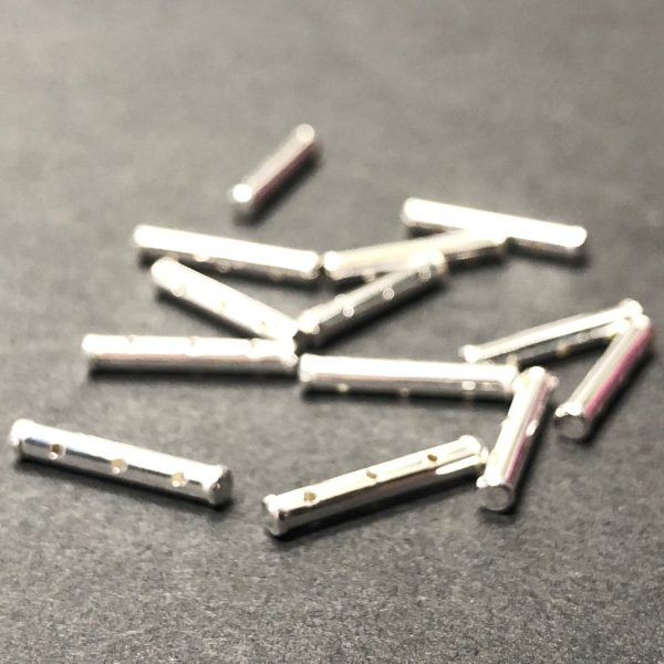 .925 Sterling 3-Hole Tube Spacer (12Pc Pk) For Sale