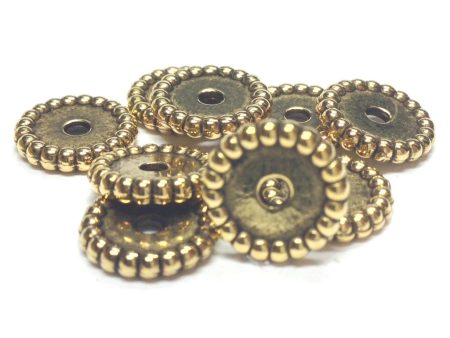 10MM Ant. Ham Gold Rondel Bead (144 pieces) Hot on Sale