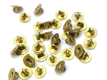 5.5MM Raw Brass Button Shank (500 pieces) For Discount