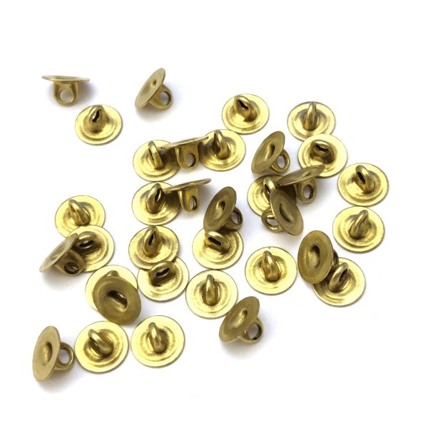 5.5MM Raw Brass Button Shank (500 pieces) For Discount