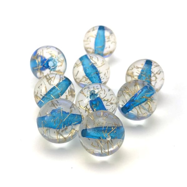 10MM Crystal Blue Gold  Spiked  Bead (144 pieces) Online Sale