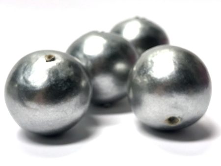 25MM Silver Paper Mache Bead (12 pieces) For Cheap