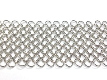 Jump Ring Chain Satin Silver (1 foot) Cheap