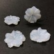 18MM White Opal Flower Acrylic Bead (72 pieces) Online Hot Sale