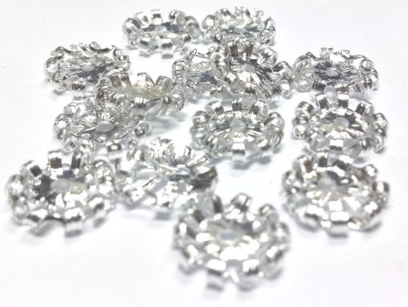 11X2.5MM Silvertone Rondel (72 pieces) For Cheap