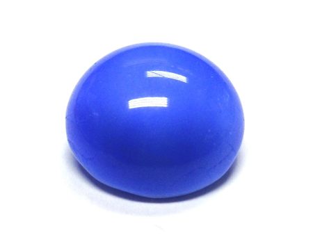 18MM Blue Glass Cab (12 pieces) For Sale