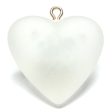 18MM Crystal Mat Heart Drop w Loop (36 pieces) For Sale