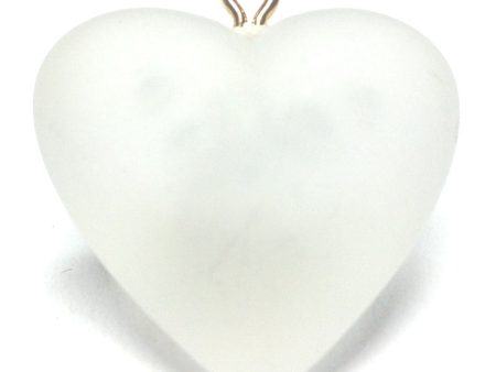 18MM Crystal Mat Heart Drop w Loop (36 pieces) For Sale